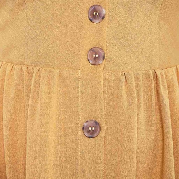 SALE!!! Mustard midi dress - Picture 4 of 5